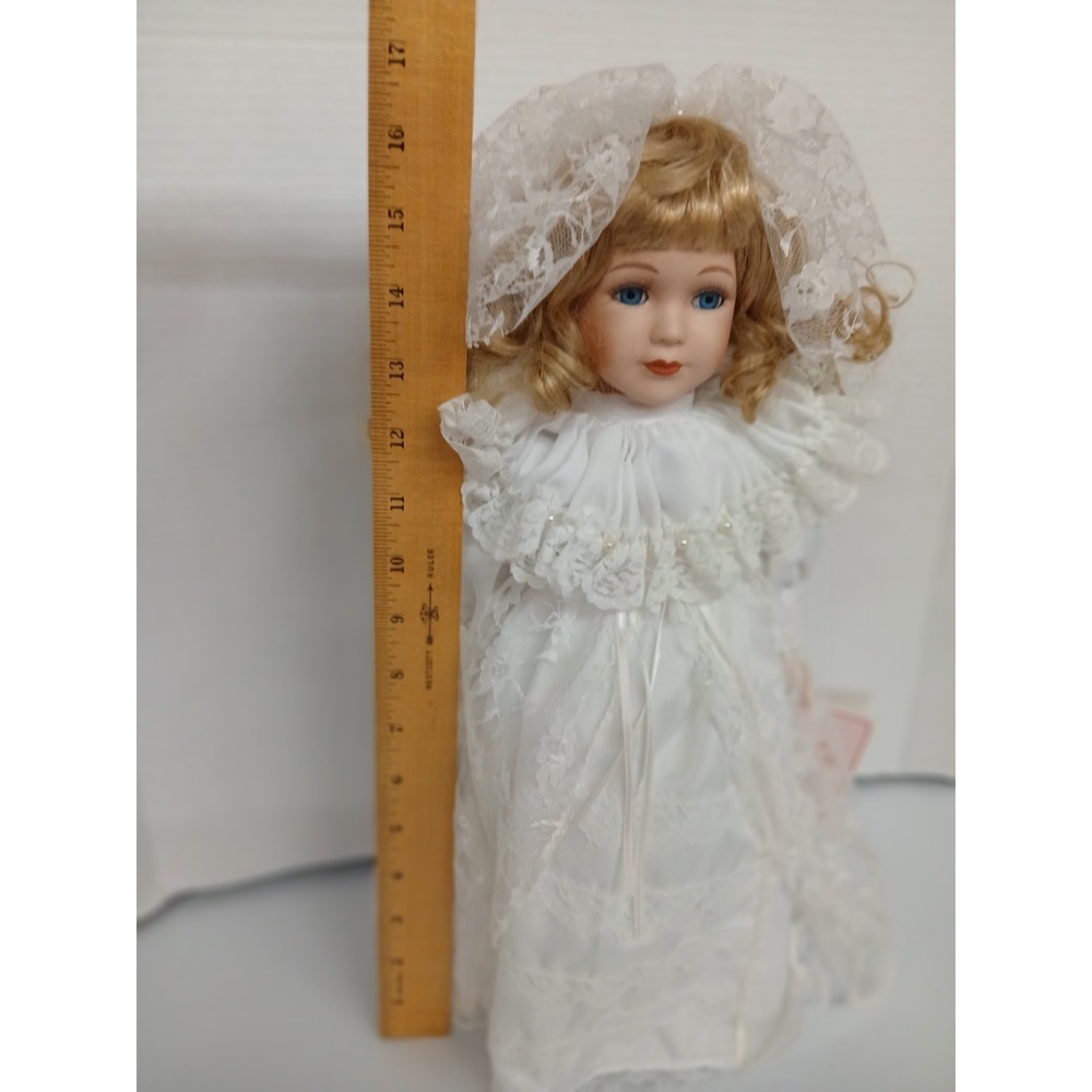 Porcelain 16" Victorian Girl Limited Edition Doll Blonde Hair Blue Eyes #Toy30 - Picture 13 of 13